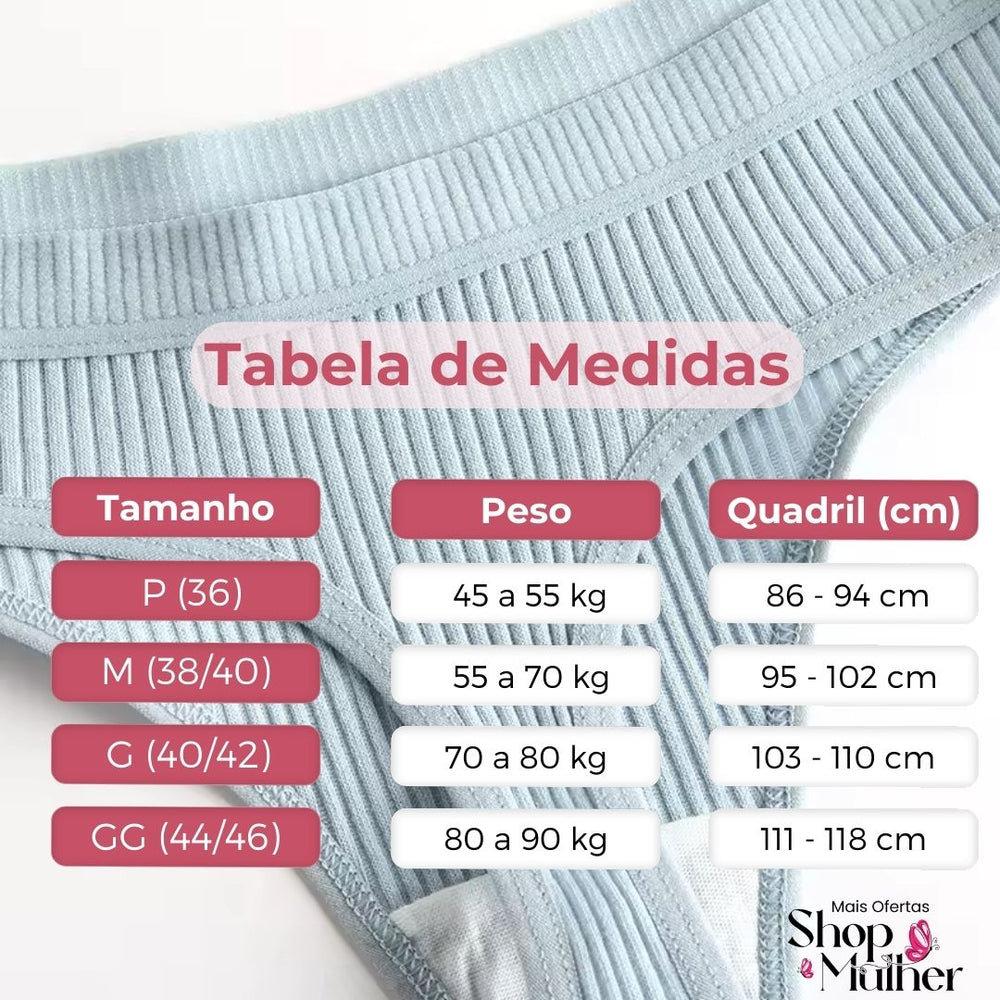 [LANÇAMENTO EXCLUSIVO DE TORRA COMPRE 4 LEVE 5] Calcinha CottonConfort® - FRETE GRÁTIS