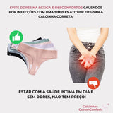 [LANÇAMENTO EXCLUSIVO DE TORRA COMPRE 4 LEVE 5] Calcinha CottonConfort® - FRETE GRÁTIS