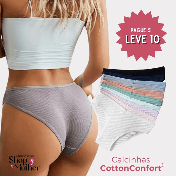 Calcinha CottonConfort® Plus Original [ANTIBACTERIANA] – [PAGUE 5 LEVE 10]